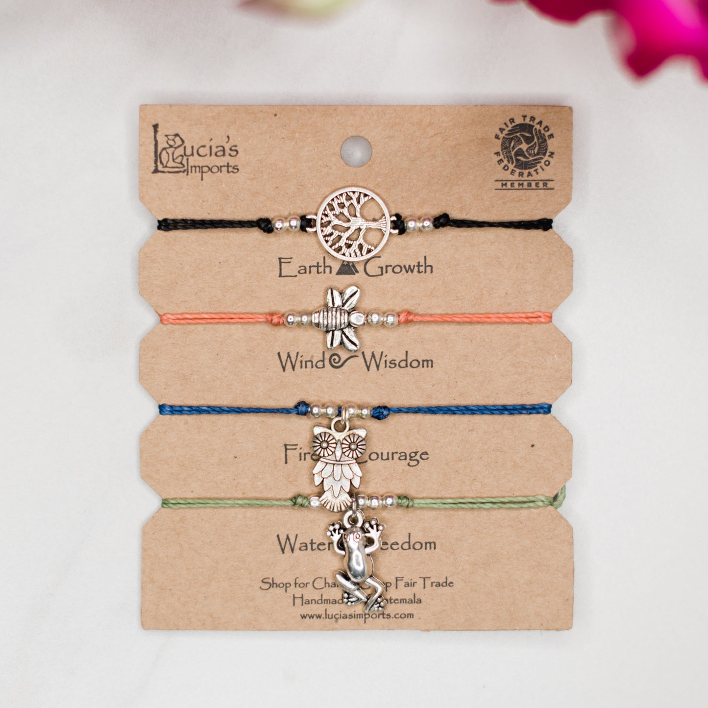 Nature String Bracelet Charm Set