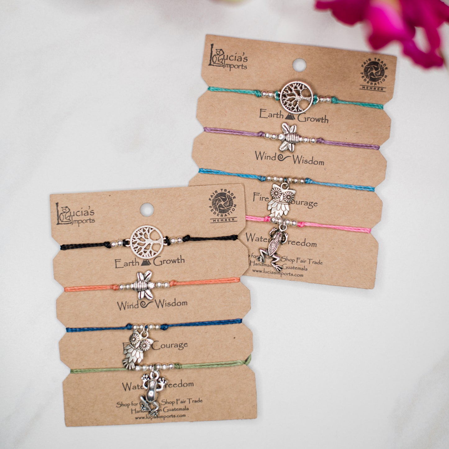 Nature String Bracelet Charm Set