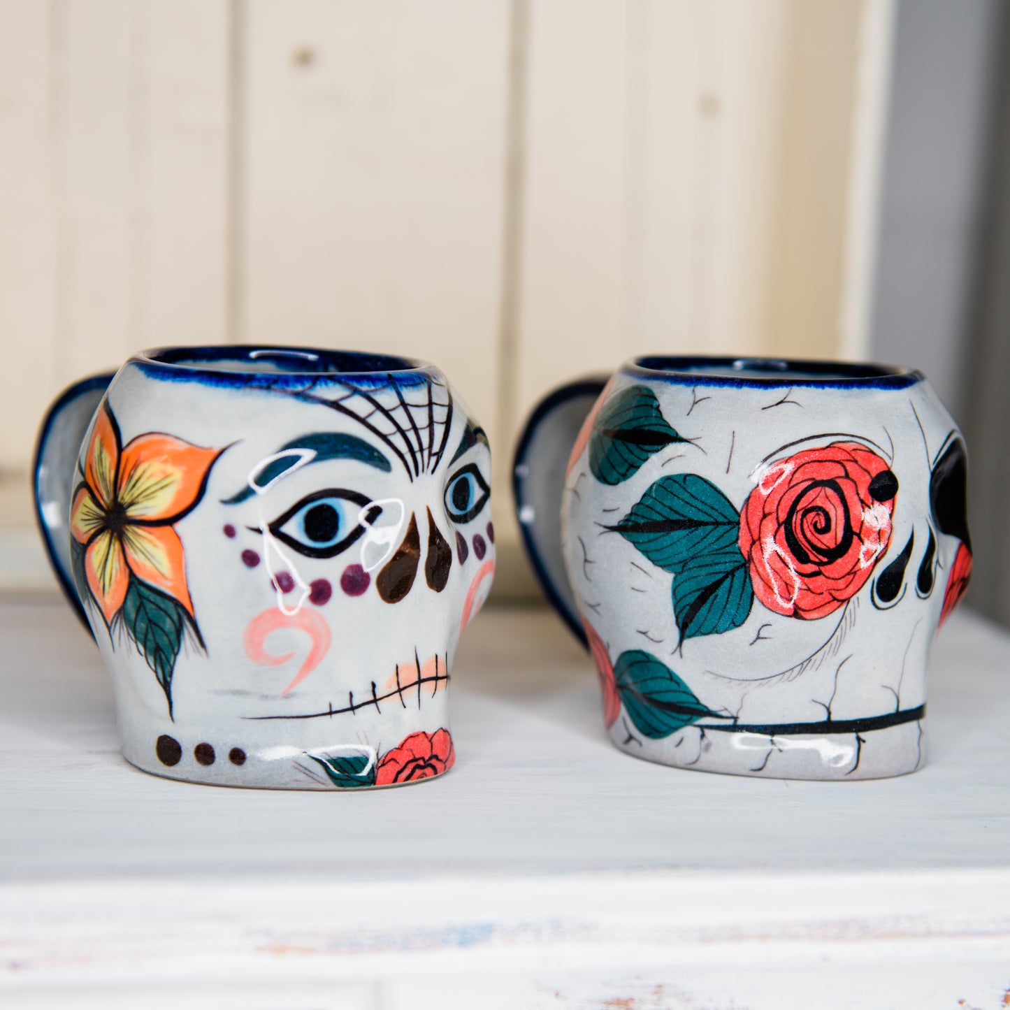 Sugar Skull Skeleton Mug