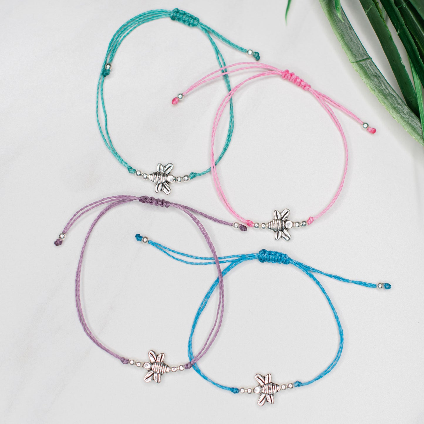 bee string bracelet fair trade handmade jewelry guatemalan