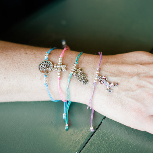 Nature String Bracelet Charm Set