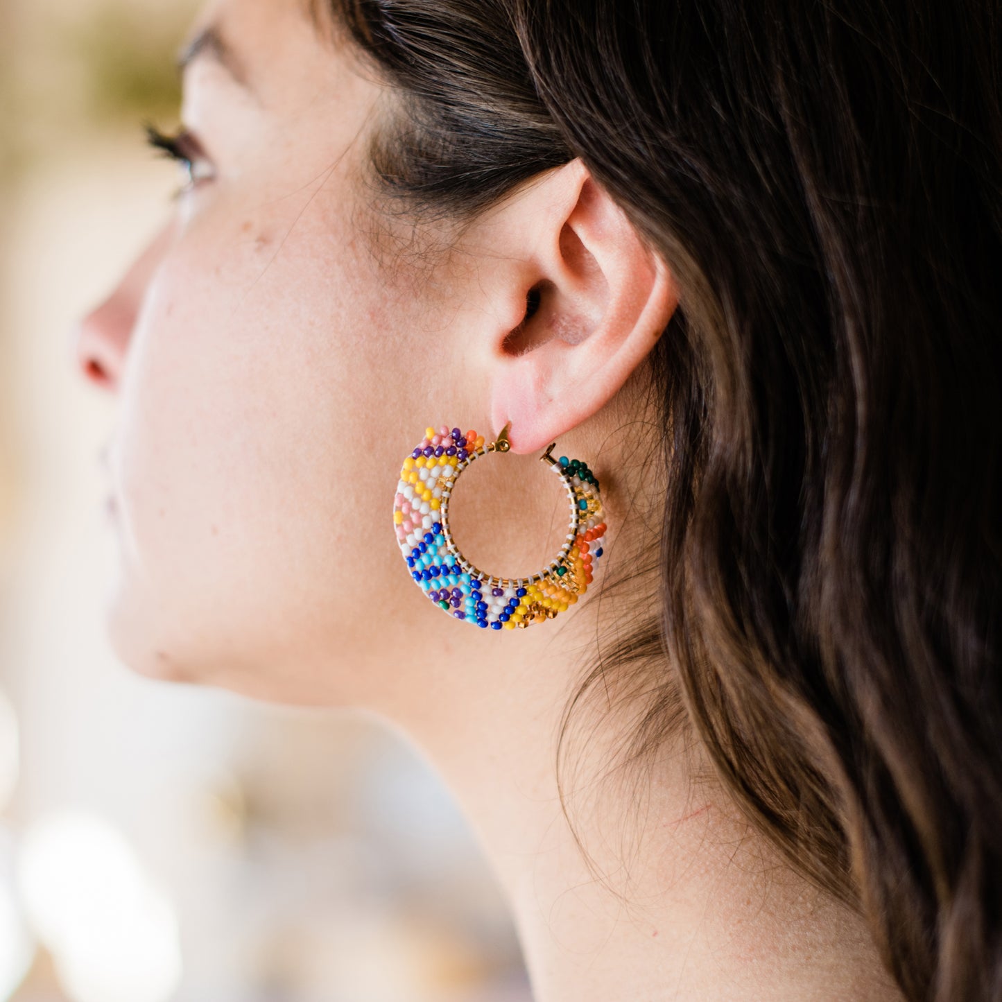 Multi Fiesta Round Earrings