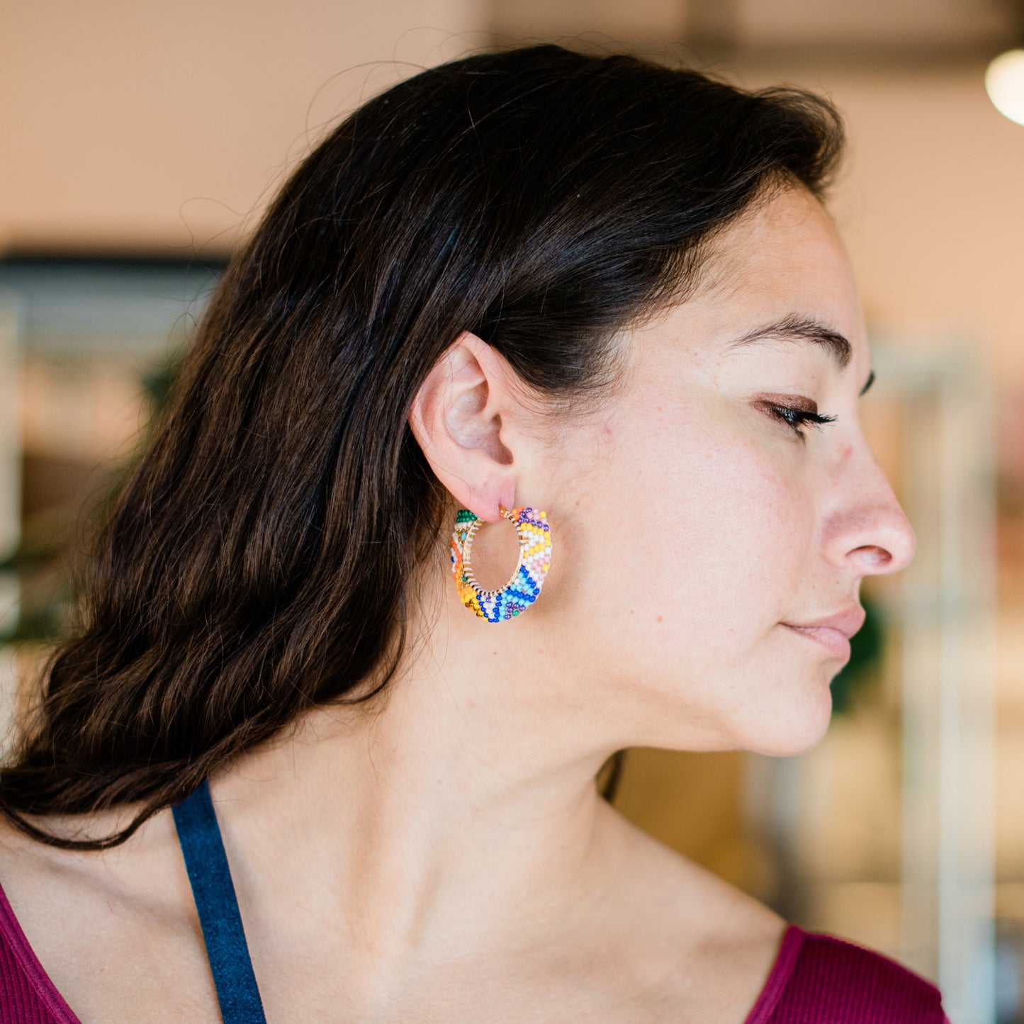 Multi Fiesta Round Earrings