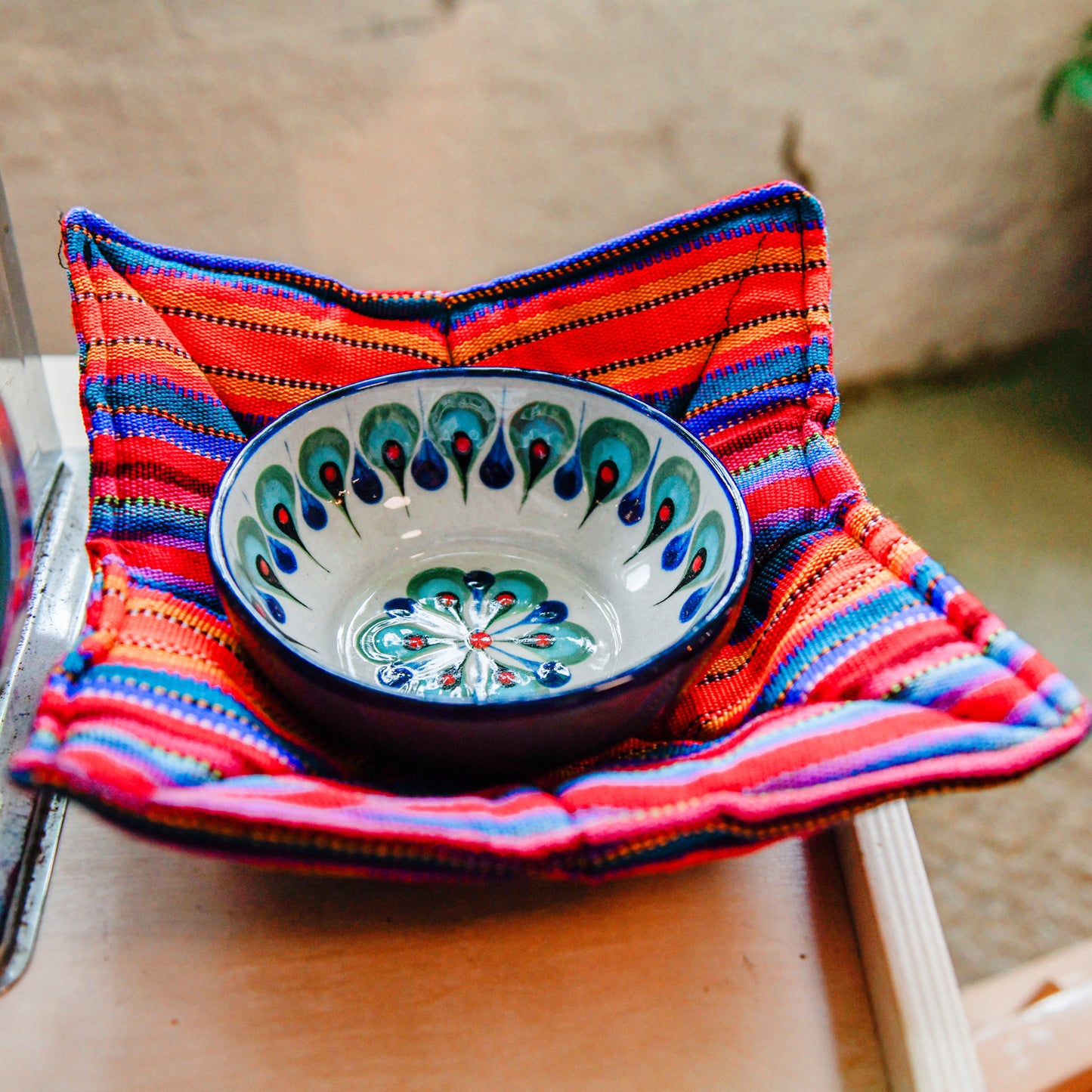 Handmade Fair Trade Ikat Bowl Cozy Guatemalan