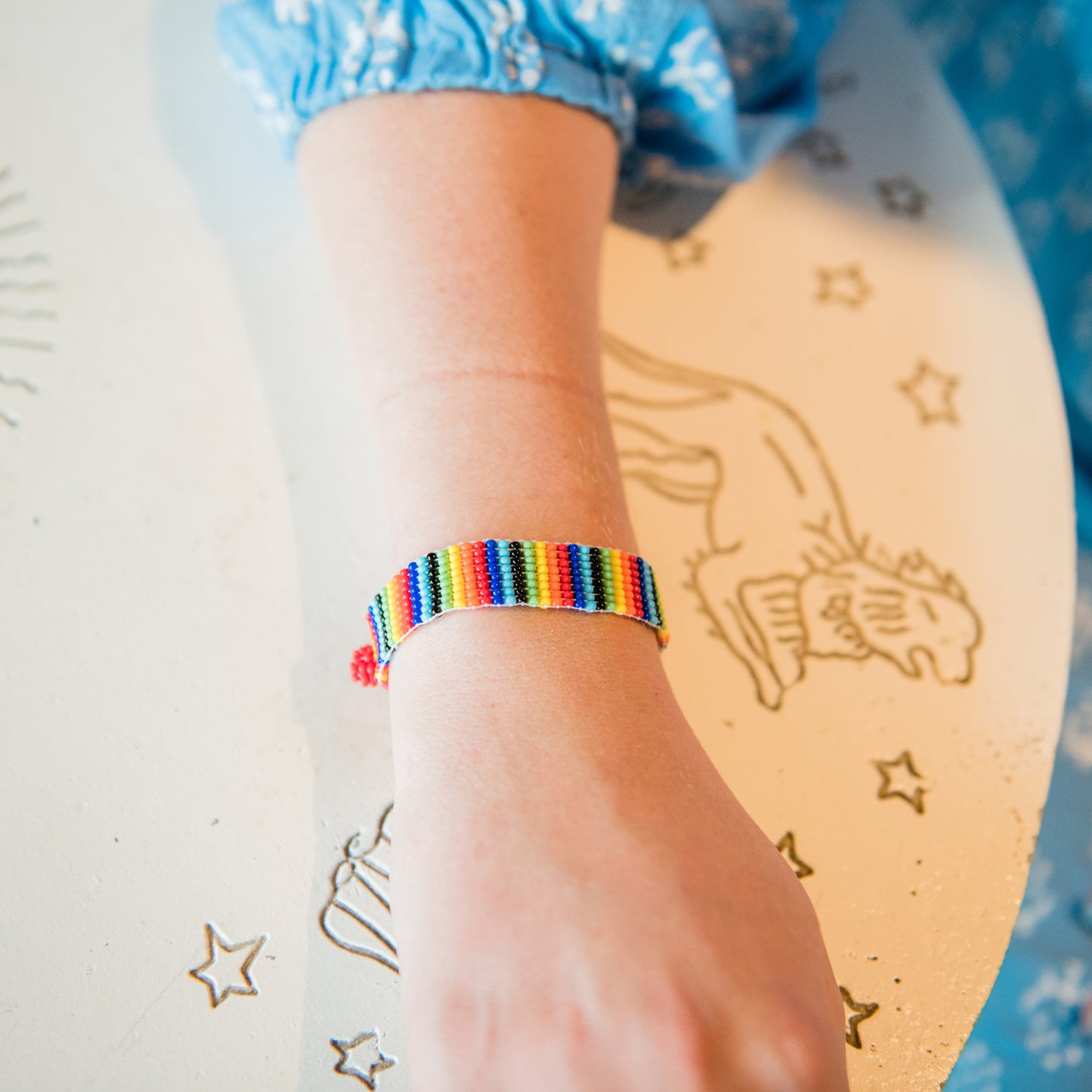 Rainbow Beaded Friendship Bracelet