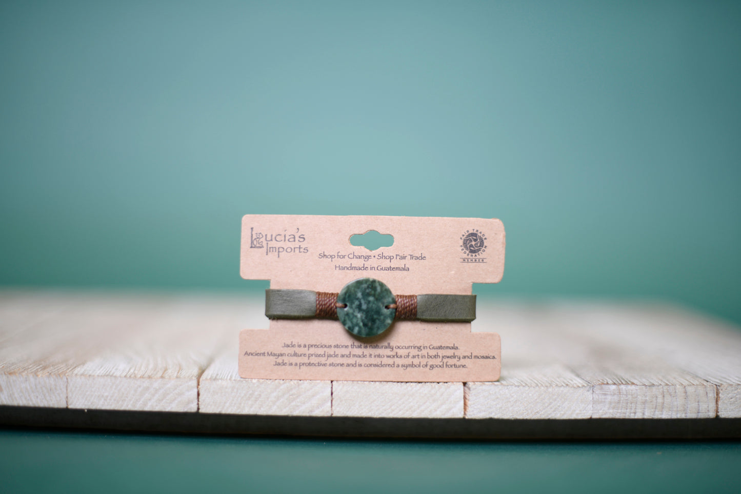Life Jade Leather Bracelet