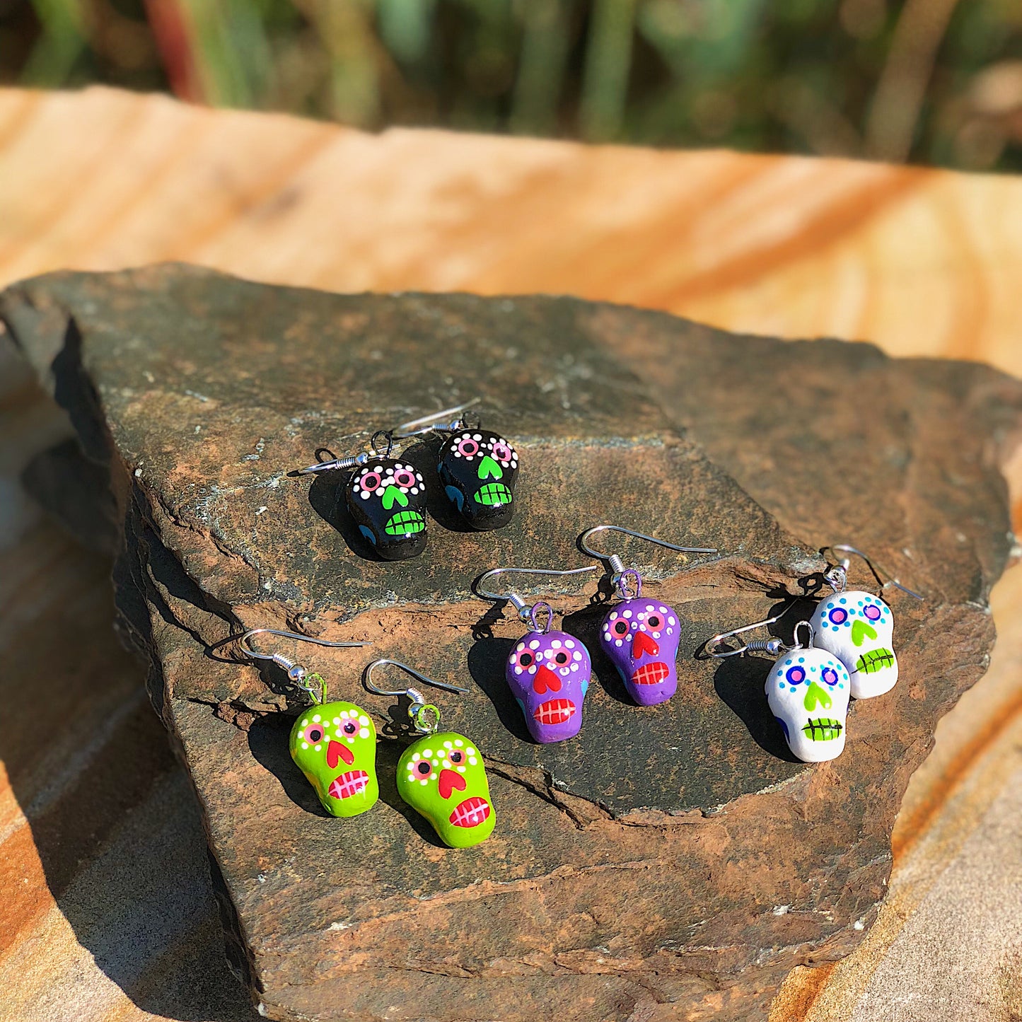 Skeleton Ceramic Earrings