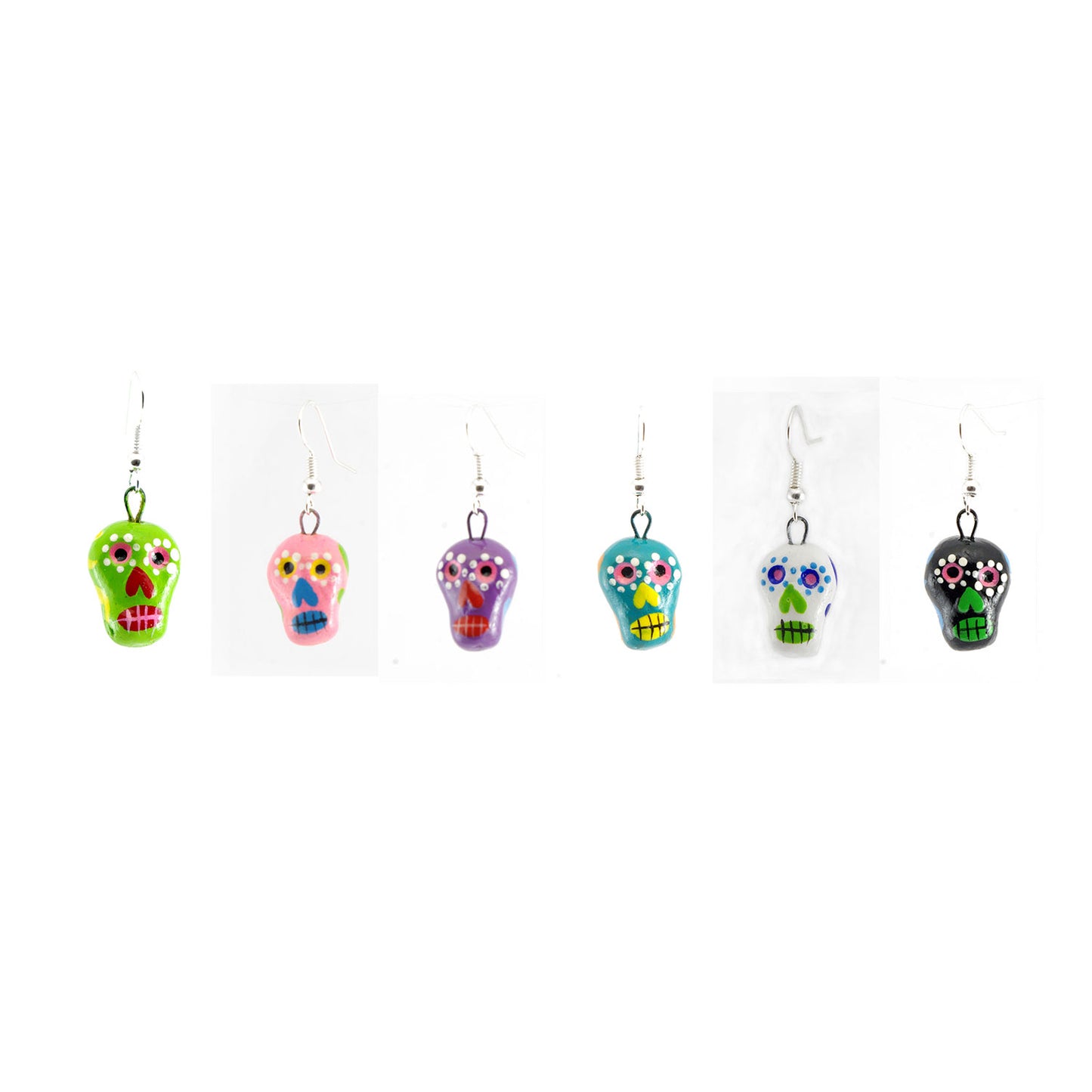 Skeleton Ceramic Earrings
