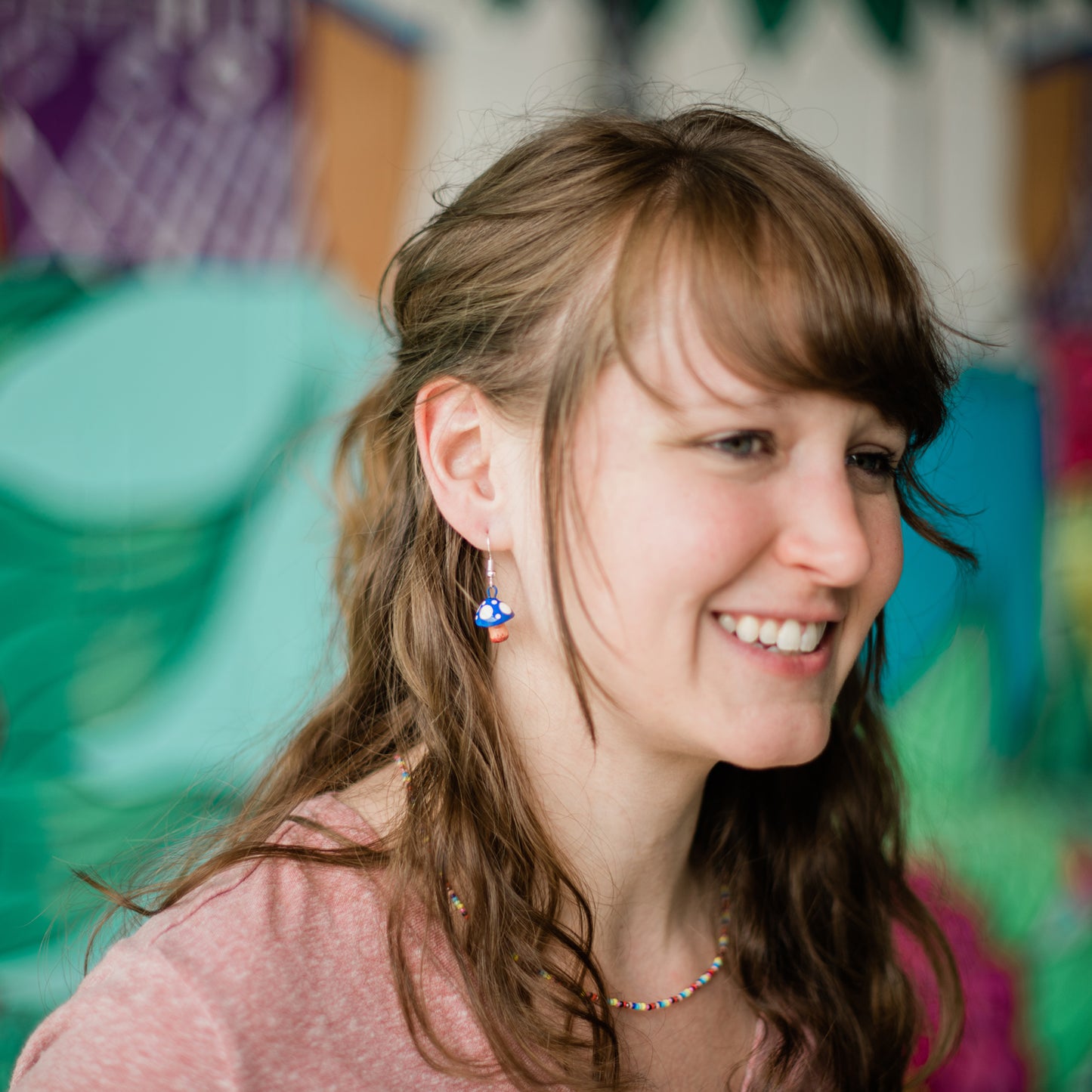 Mushroom Ceramic Earrings
