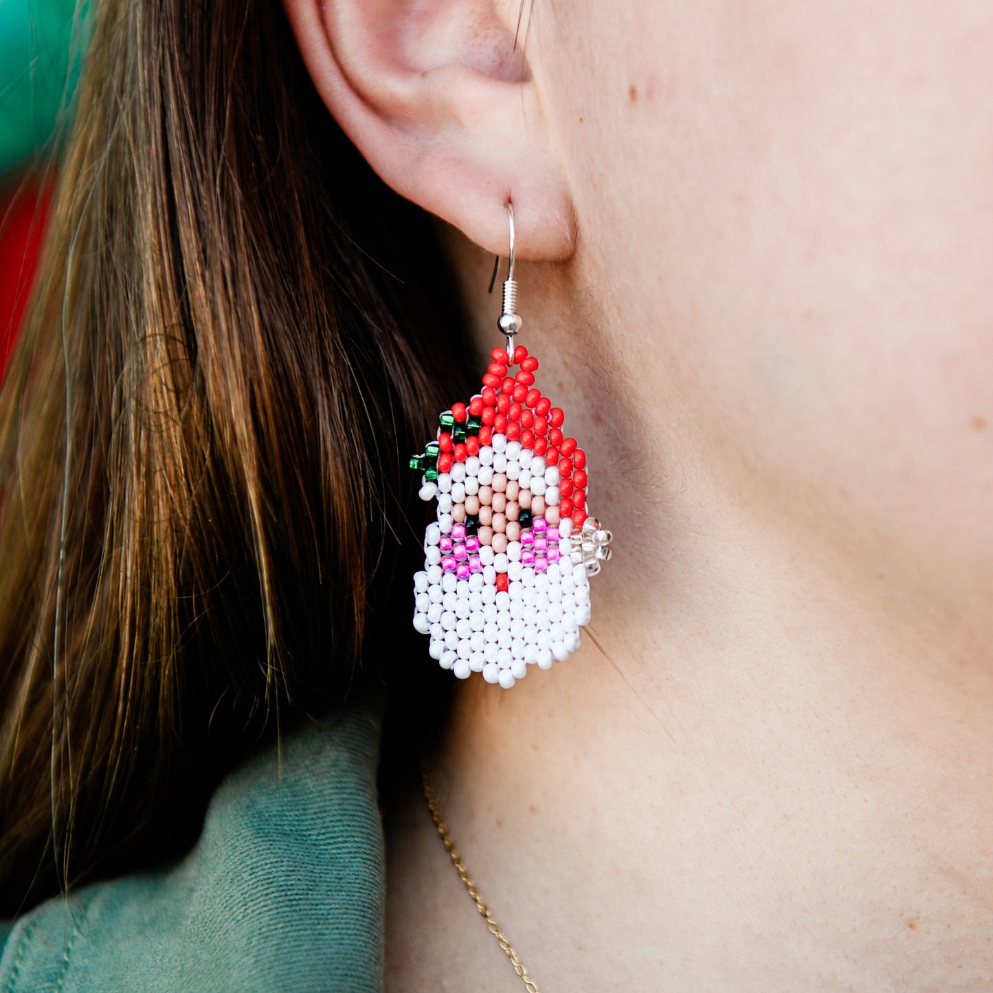Jolly Santa Earrings
