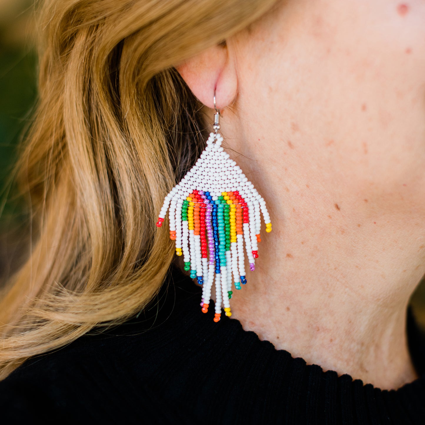 Rainbow Heart Earring