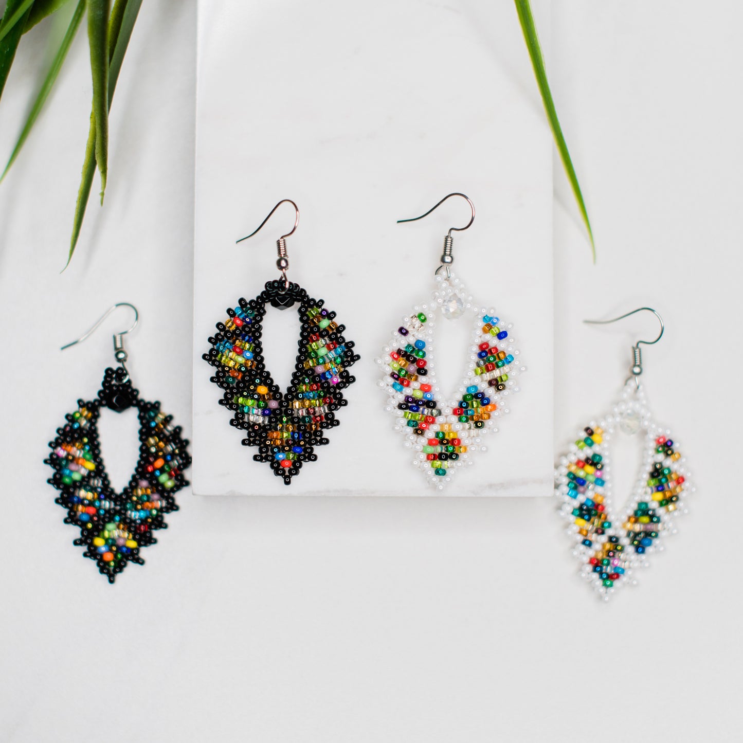 Mosaic Earrings Black