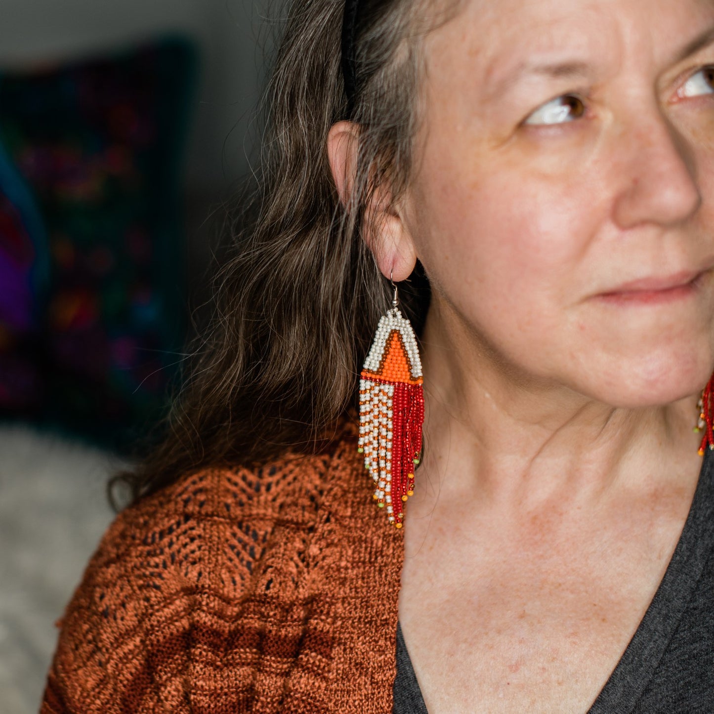Rayas Earring Orange