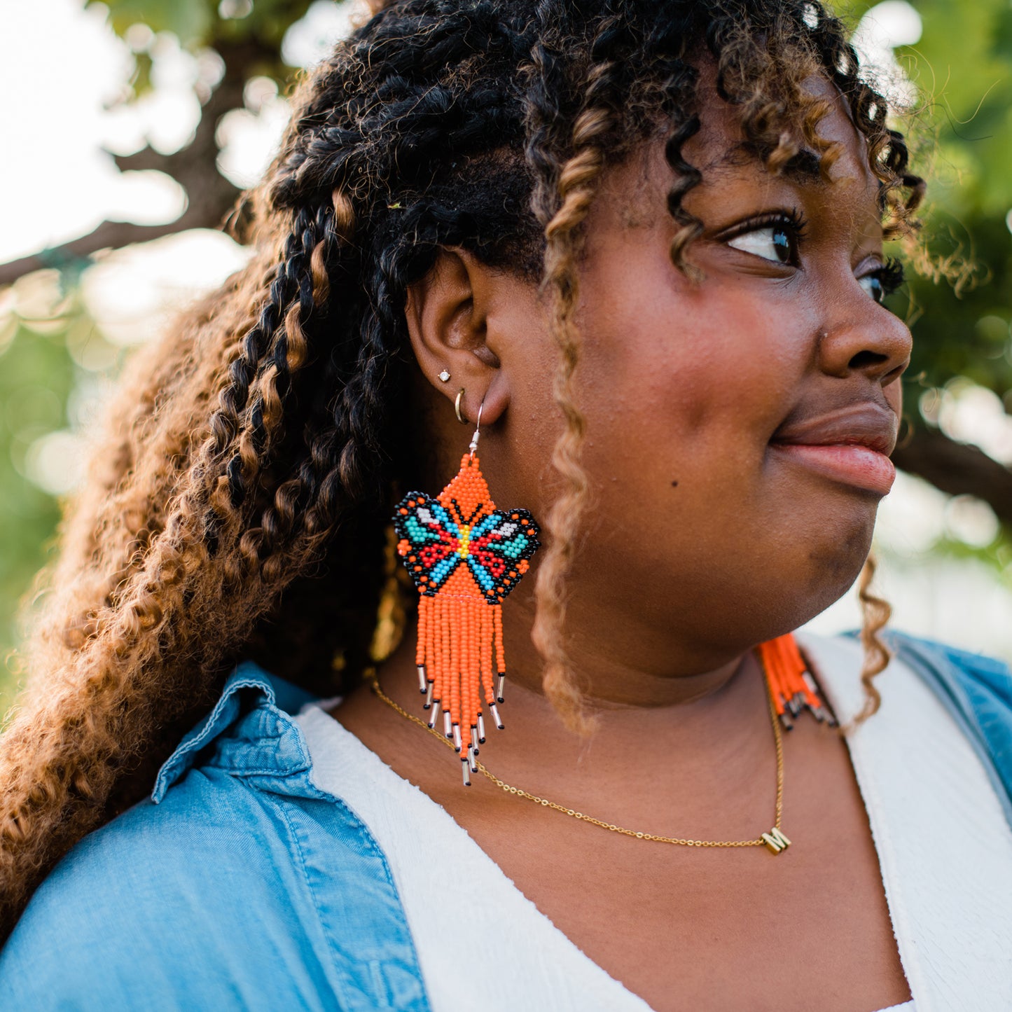 Buttterfly Fringe Earring