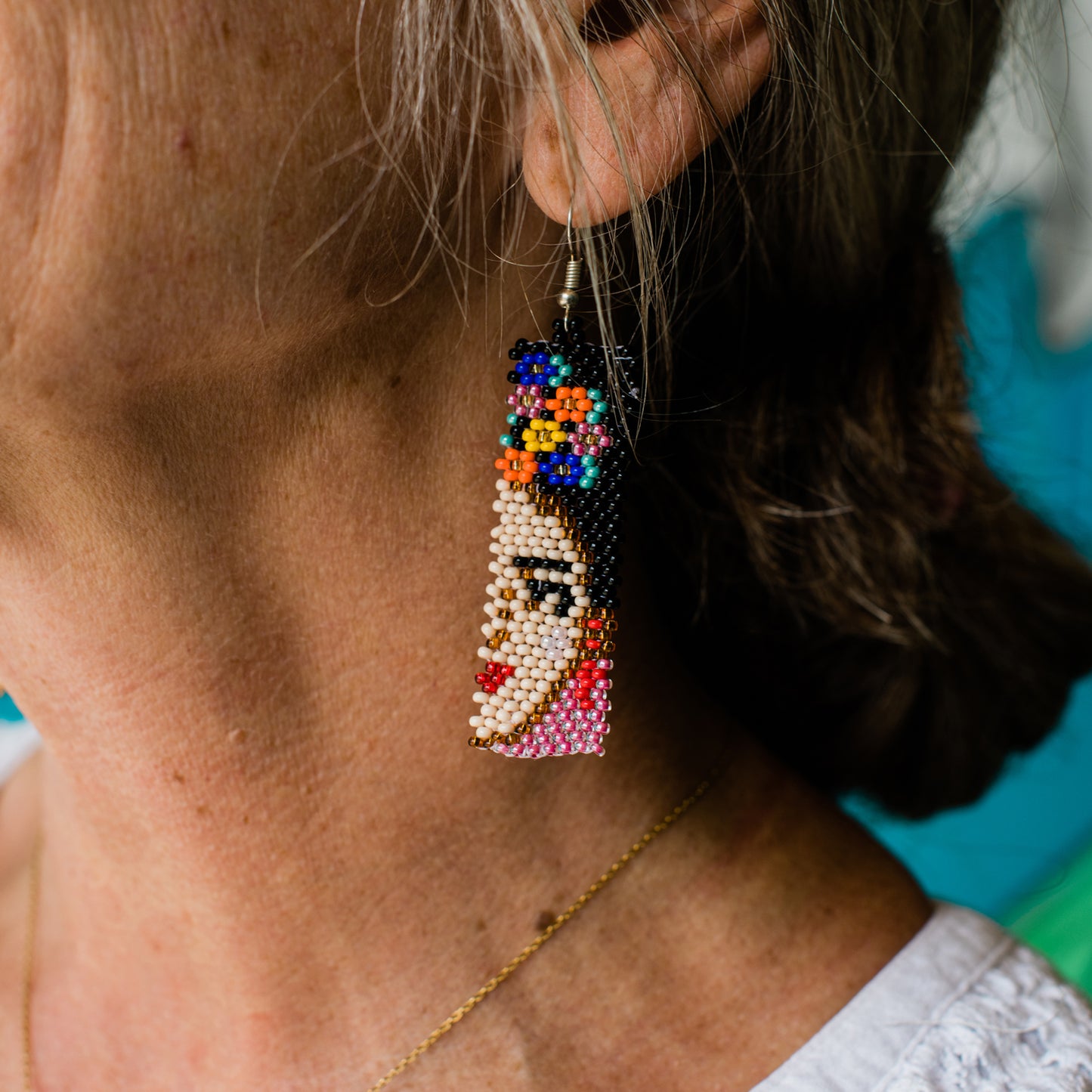 Split Frida Kahlo Earring