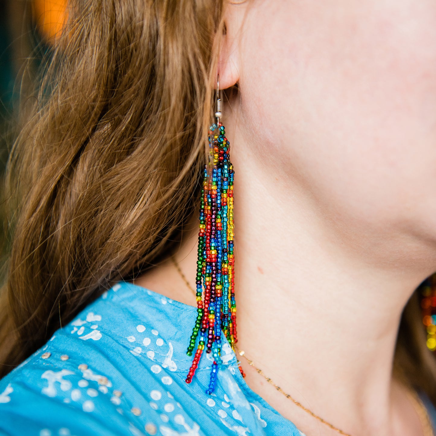 Rainbow Tassel Earrings