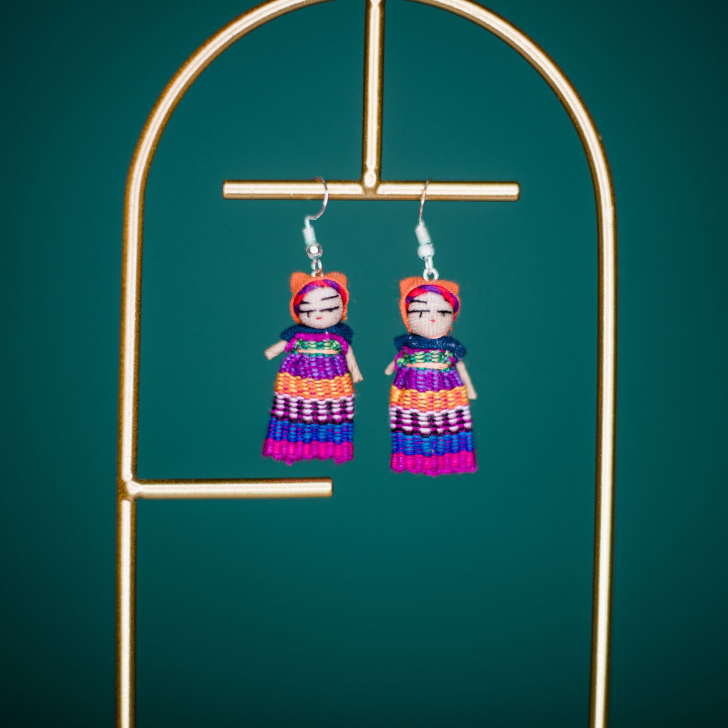 Worry Doll Earrings Fair Trade Guatemalan Accessory Handmade Jewelry