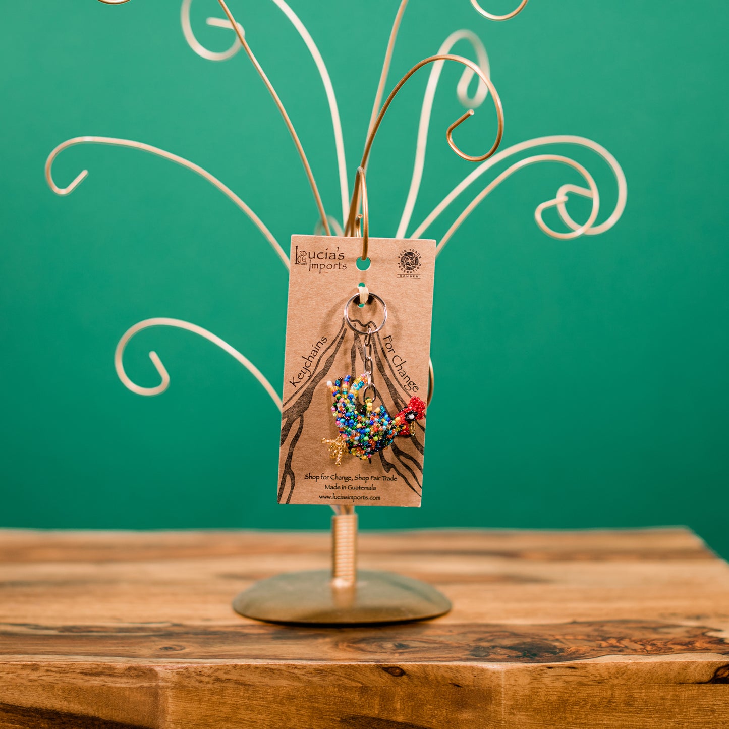 Rooster Beaded Keychains