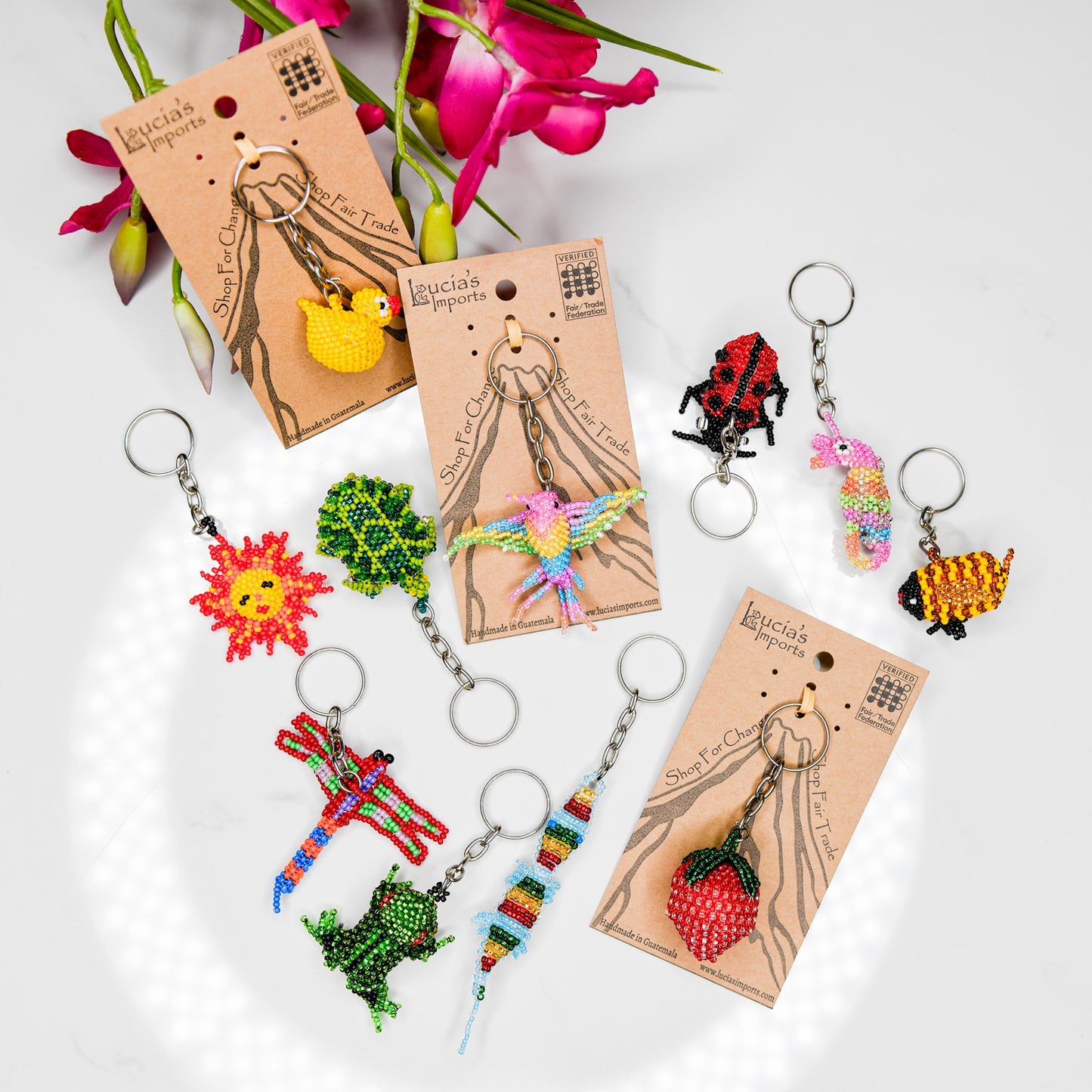 Keychain Wooden Display Spinner