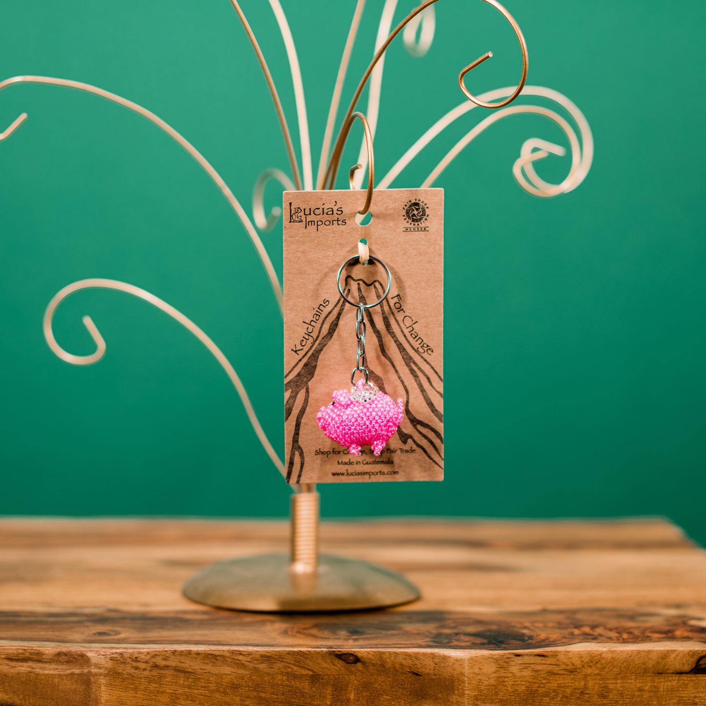 Flying pig Beaded Keychains