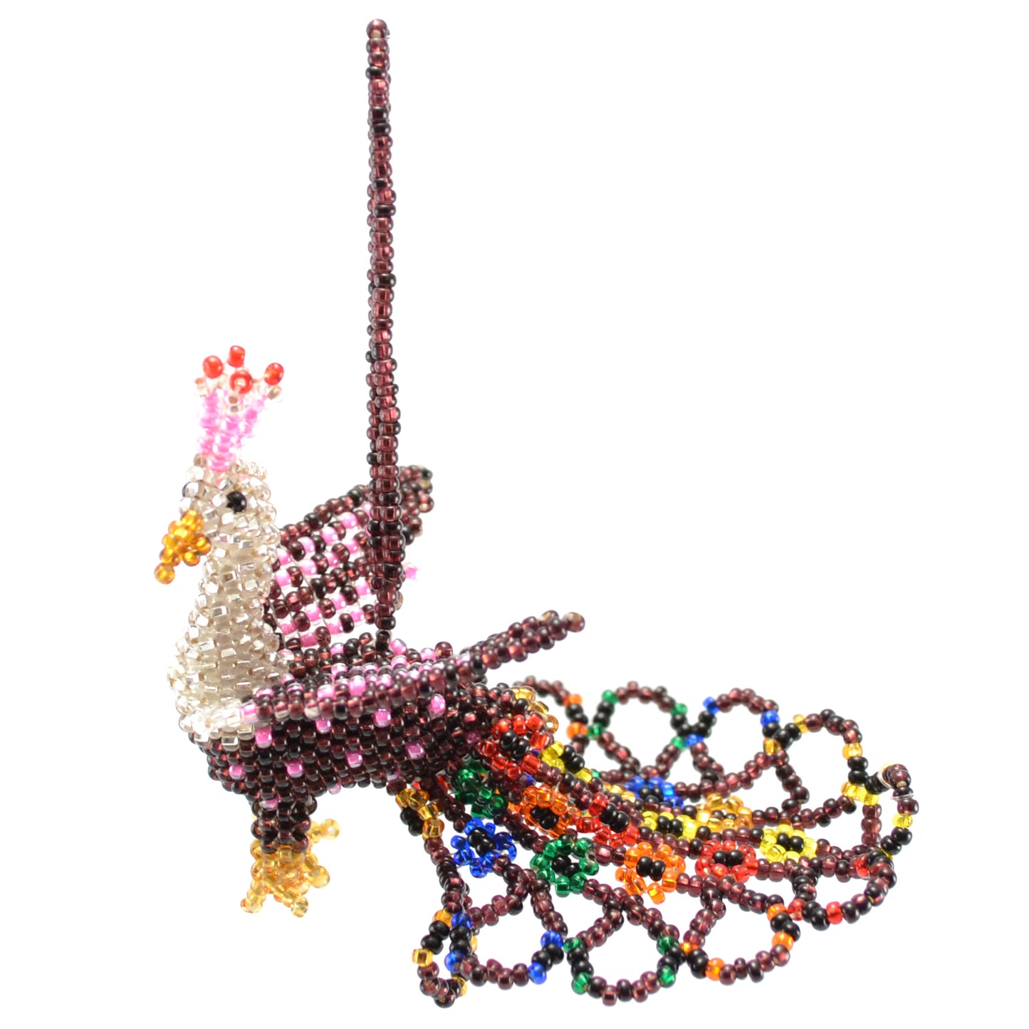 Peacock Large Beaded Ornament