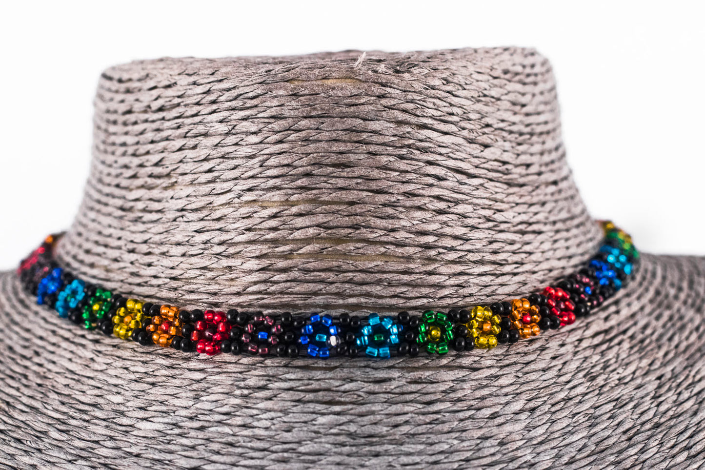 Black Rainbow Flower Necklace