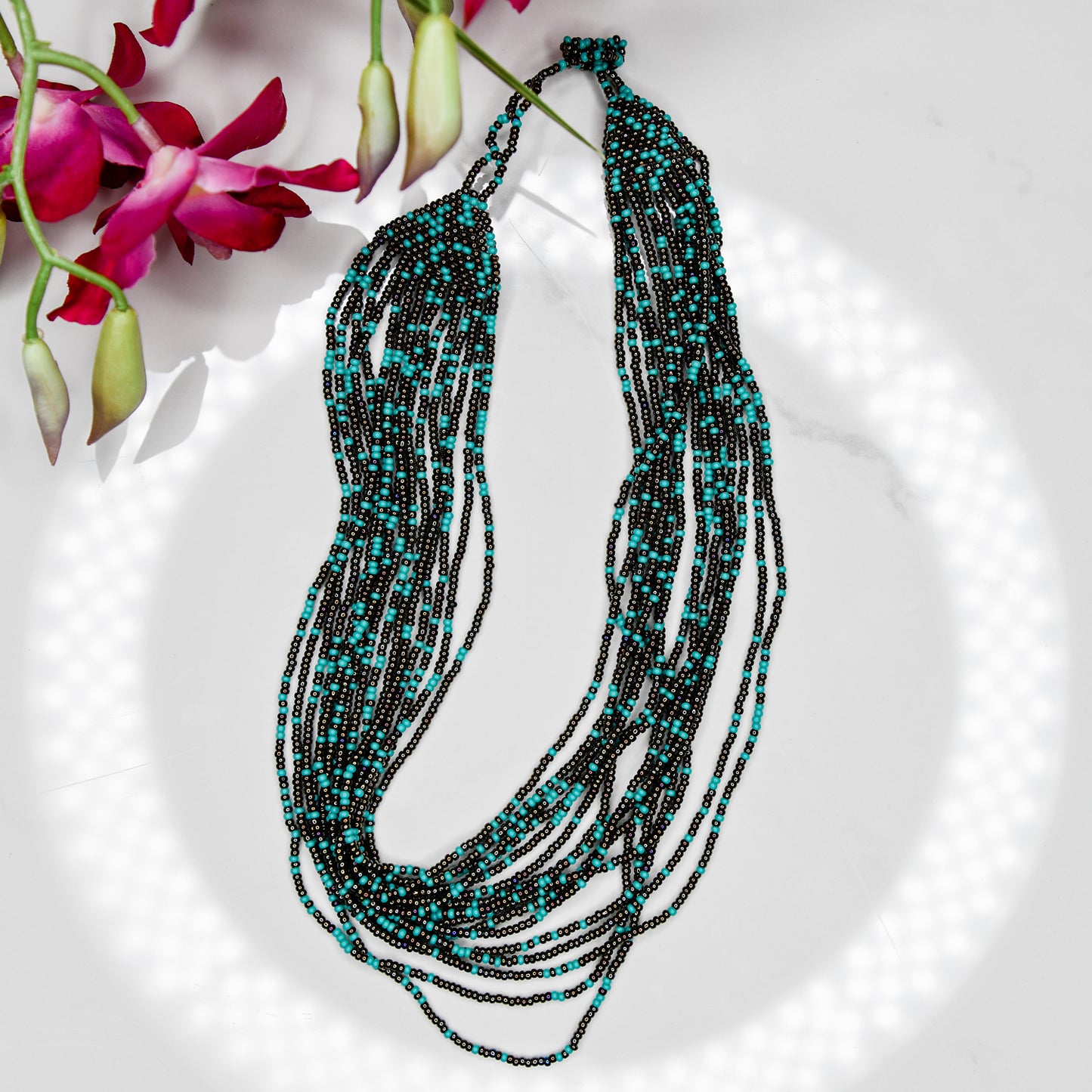 Beaded Cascade Necklace