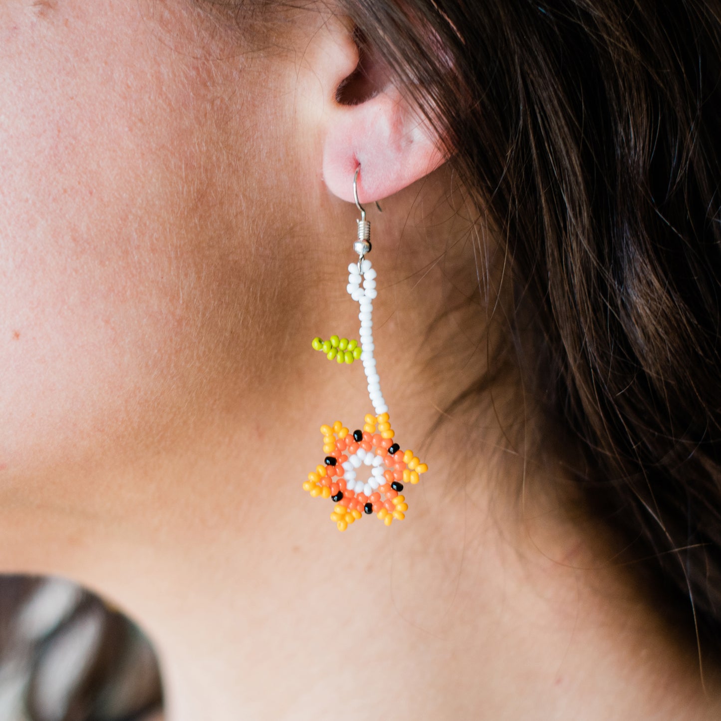 Spring Daisy Waterfall Necklace Set