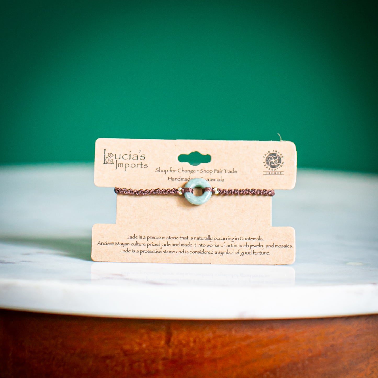 Macrame Jade Karma Bracelet