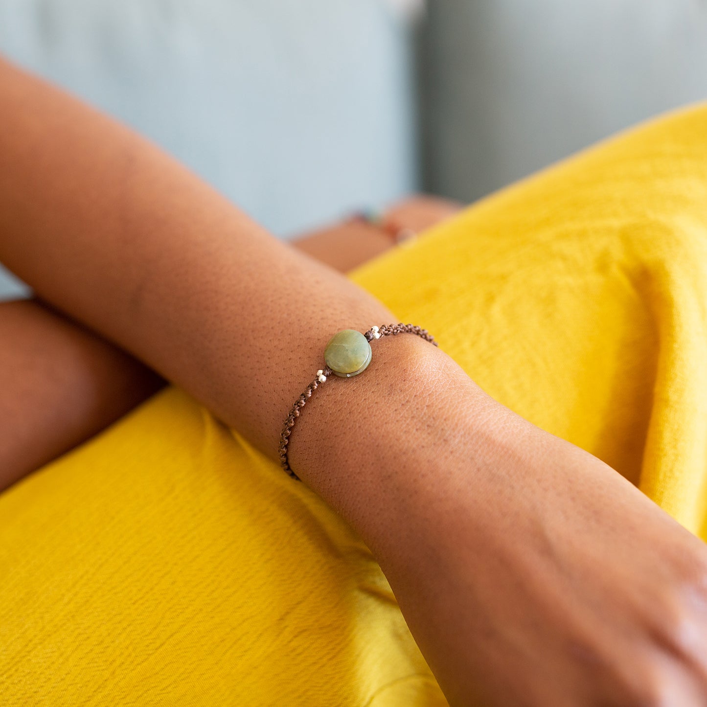 Macrame Jade Stackable Bracelet