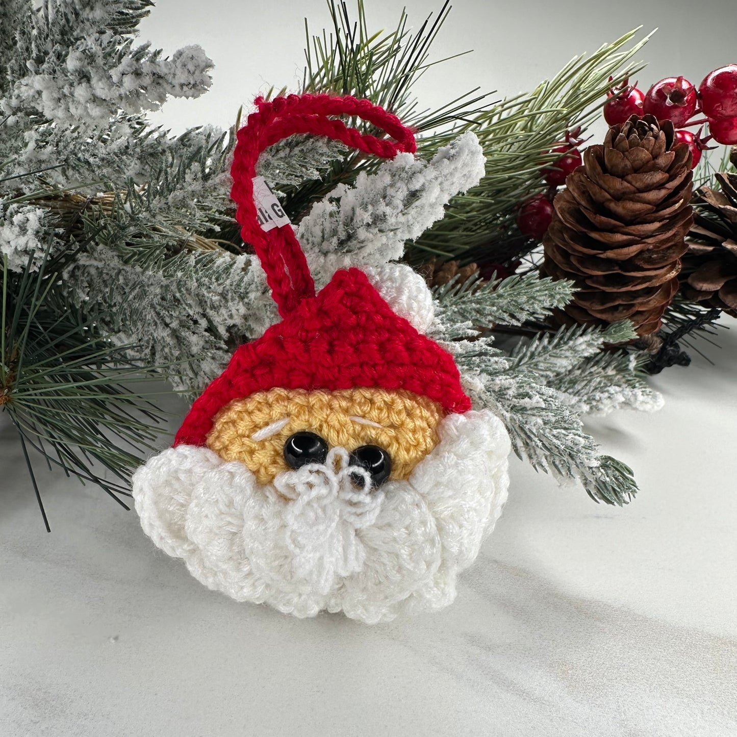 Crochet Santa Ornament