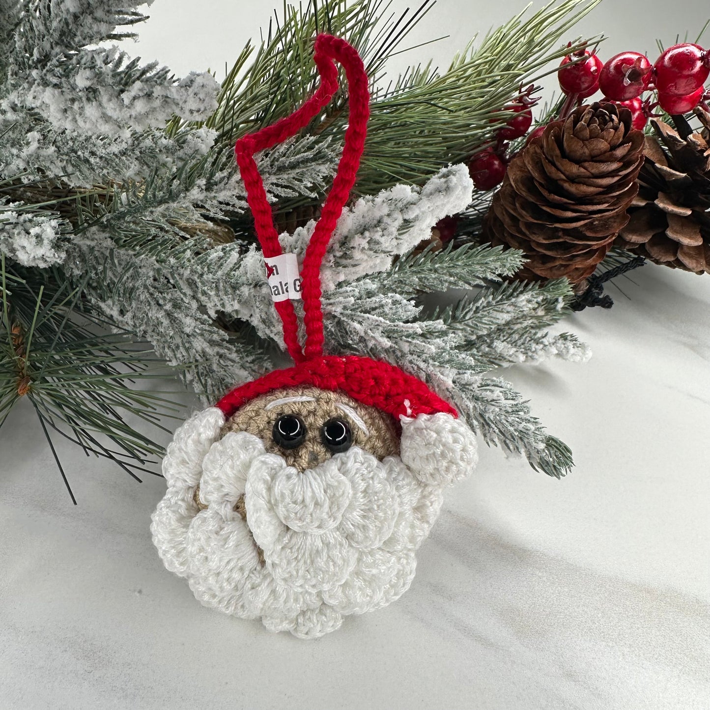 Crochet Santa Ornament
