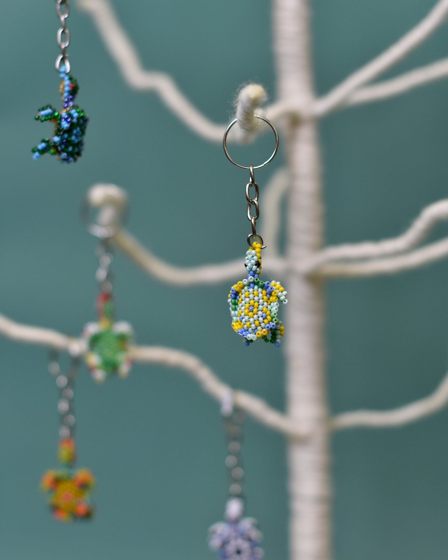 Turtle Beaded Keychains