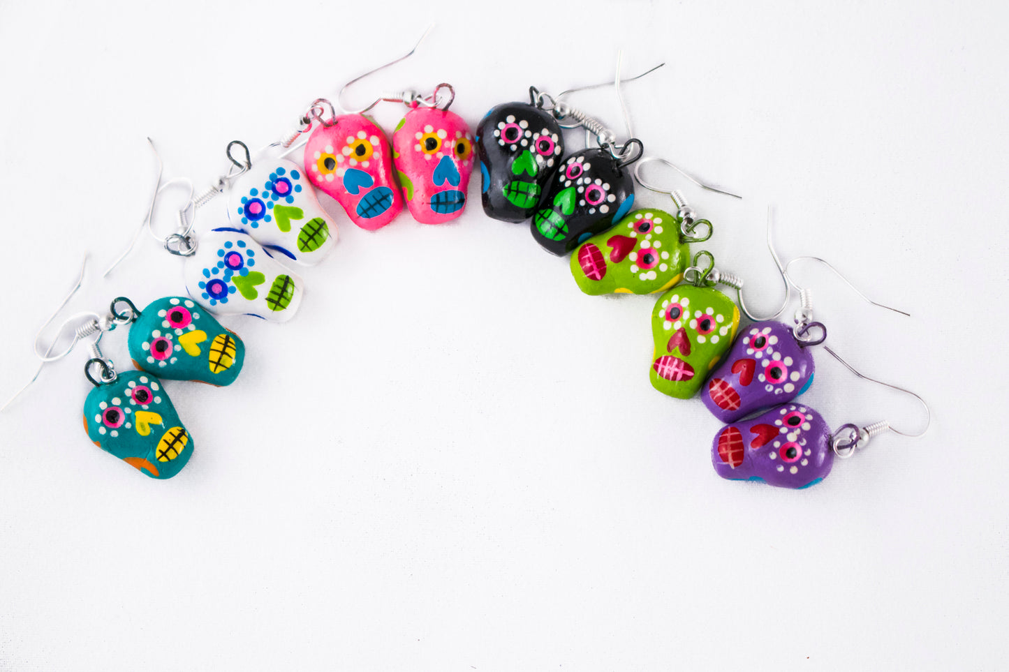 Skeleton Ceramic Earrings