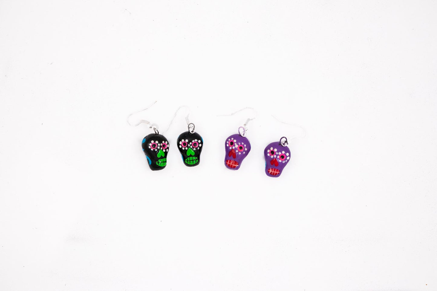 Skeleton Ceramic Earrings