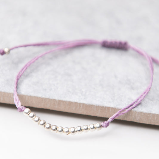 Bead String Charm Bracelet