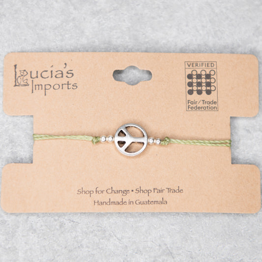 Peace String Charm Bracelet