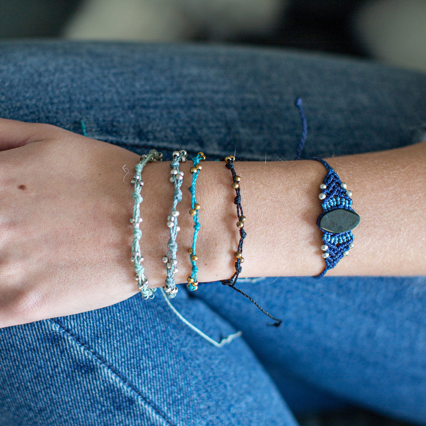 Macrame Jade Bracelet