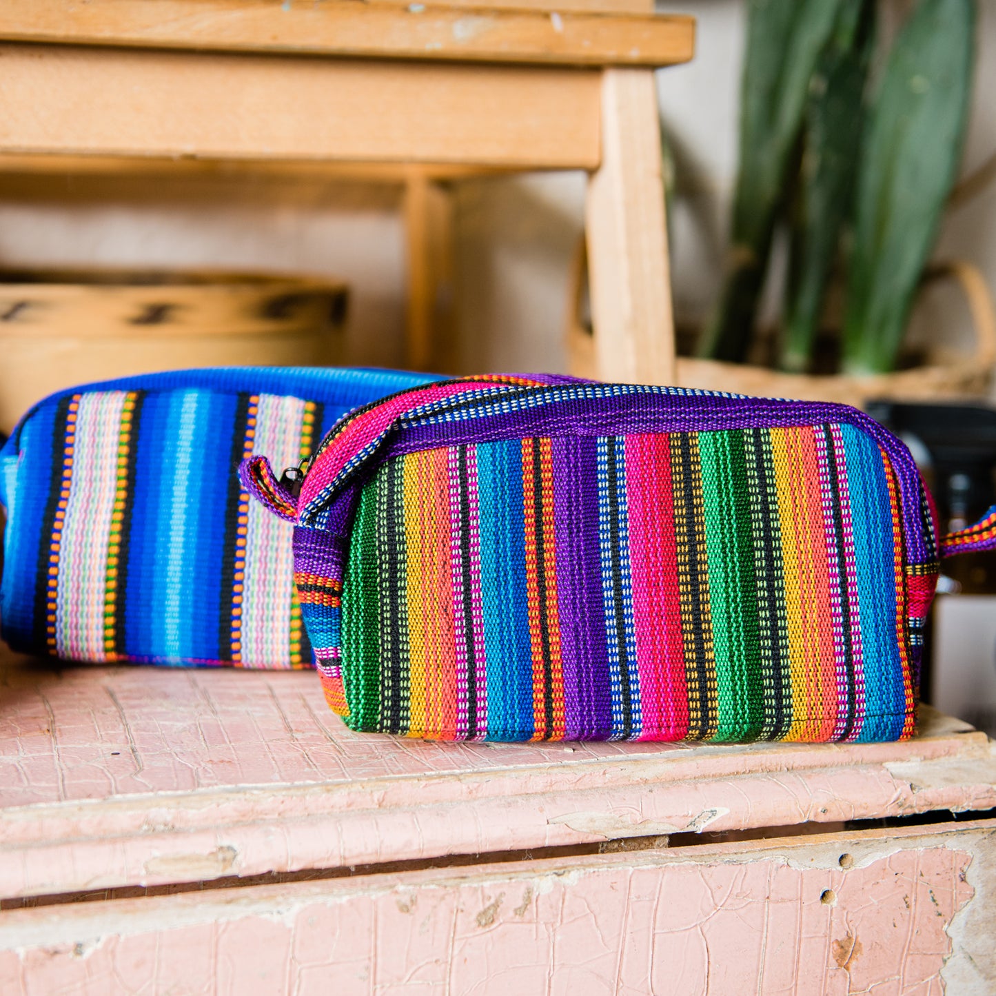 Ikat Cosmetic Bag- Large