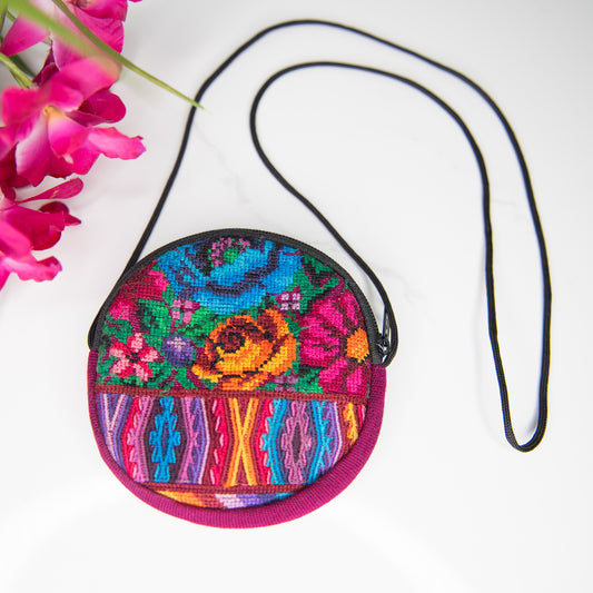 Round Upcycled Coin Bag