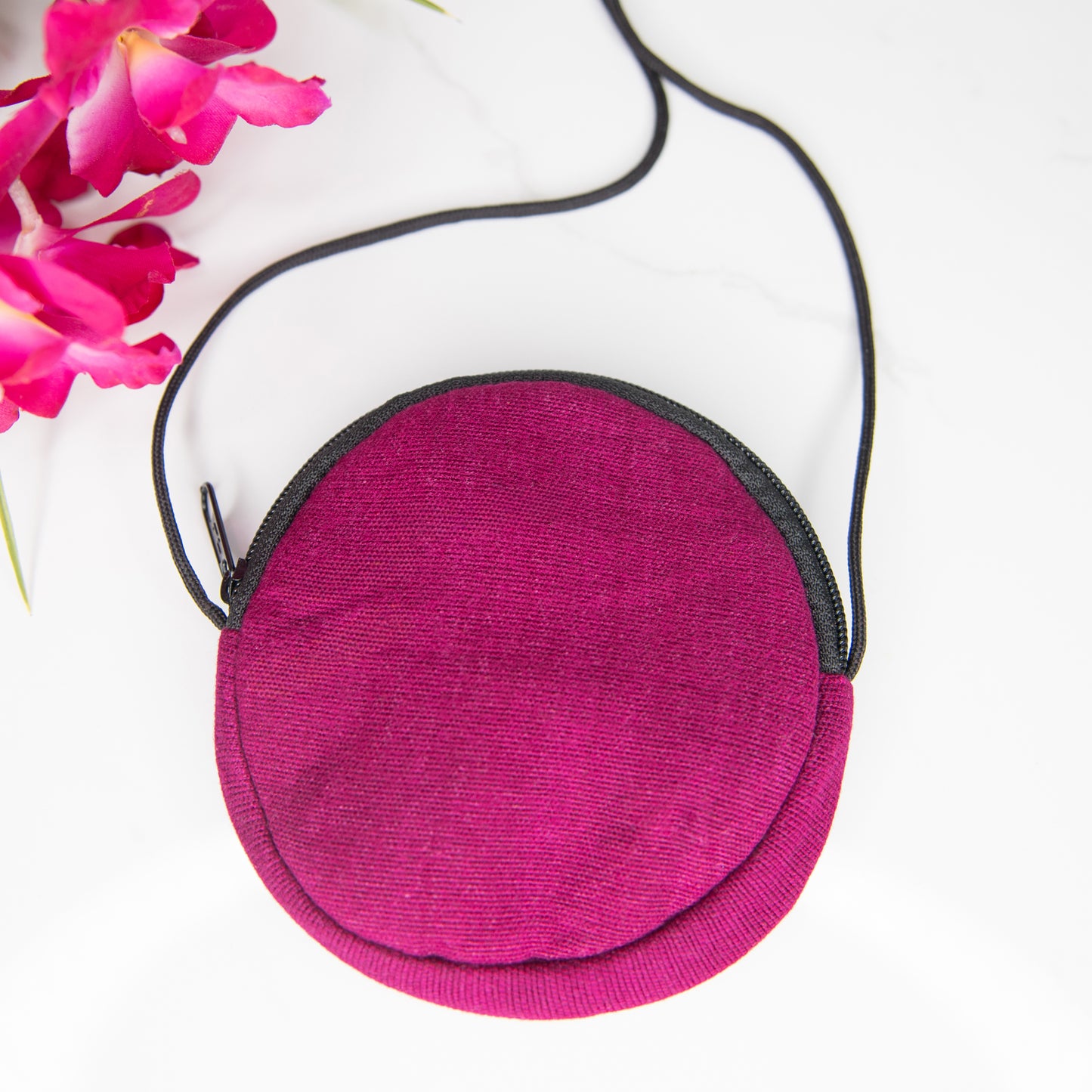 Round Upcycled Coin Bag