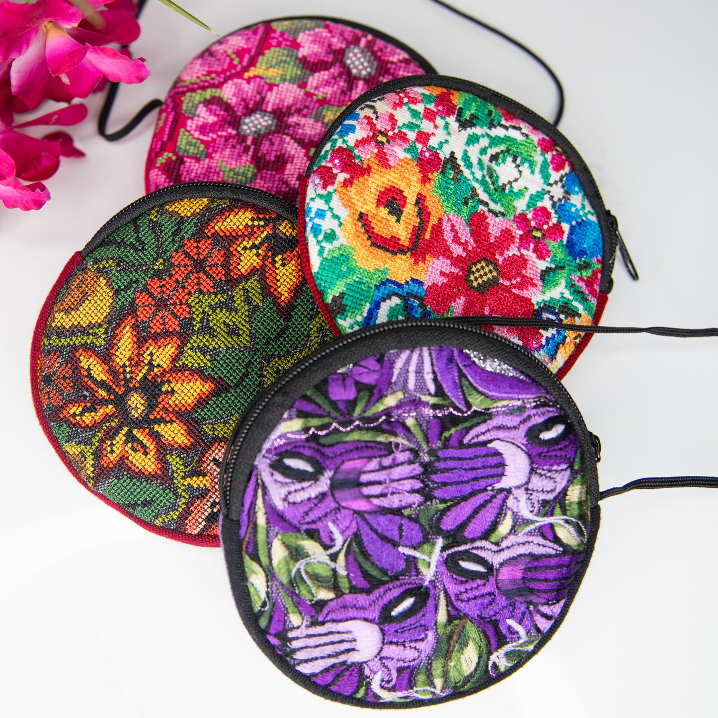 Round Upcycled Coin Bag