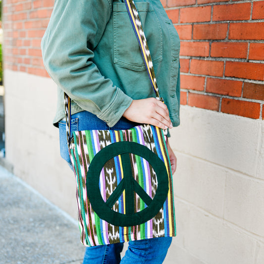 Ikat Peace Messenger Bag