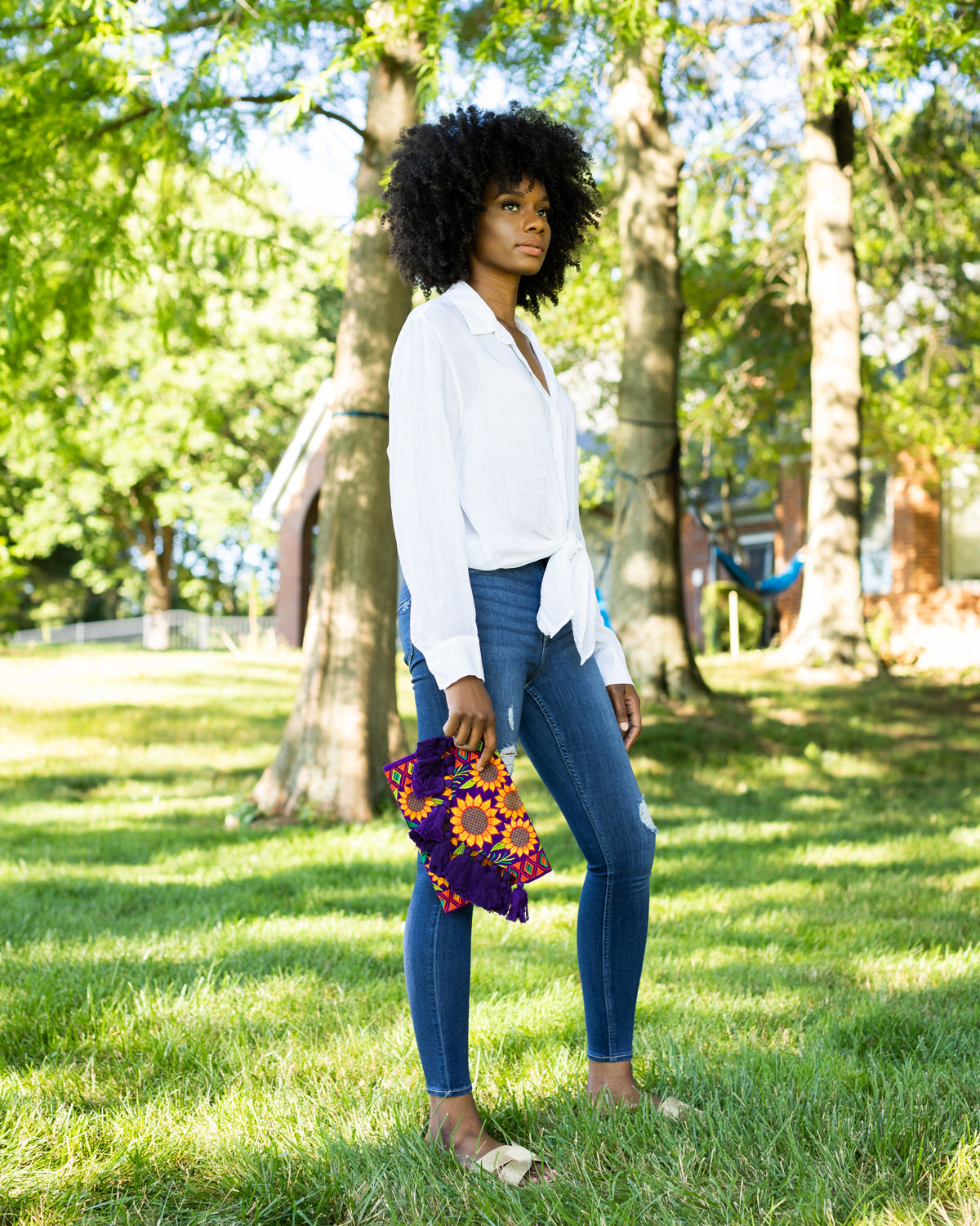 Sunflower Tassel Fiesta Clutch