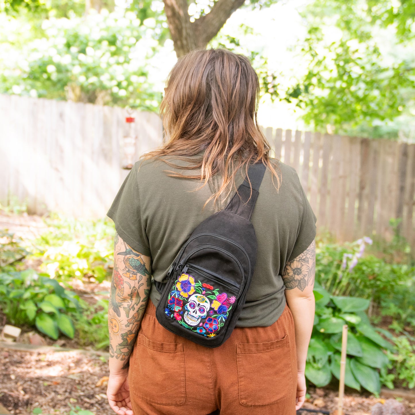 Sugar Skull Sling Backpack