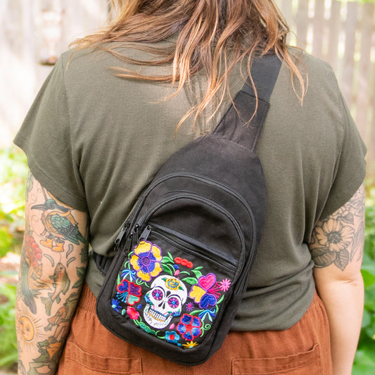 Sugar Skull Sling Backpack