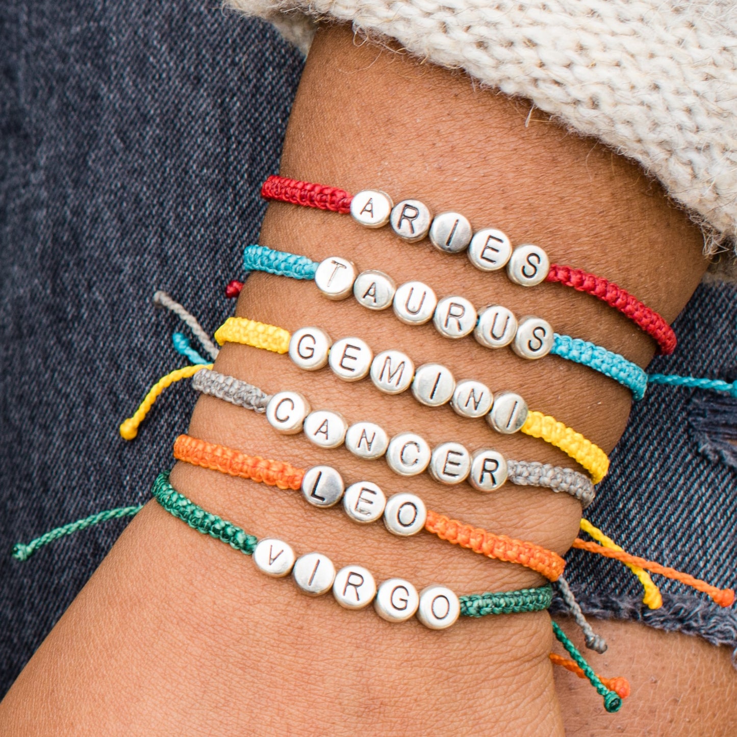 Single Zodiac String Bracelet