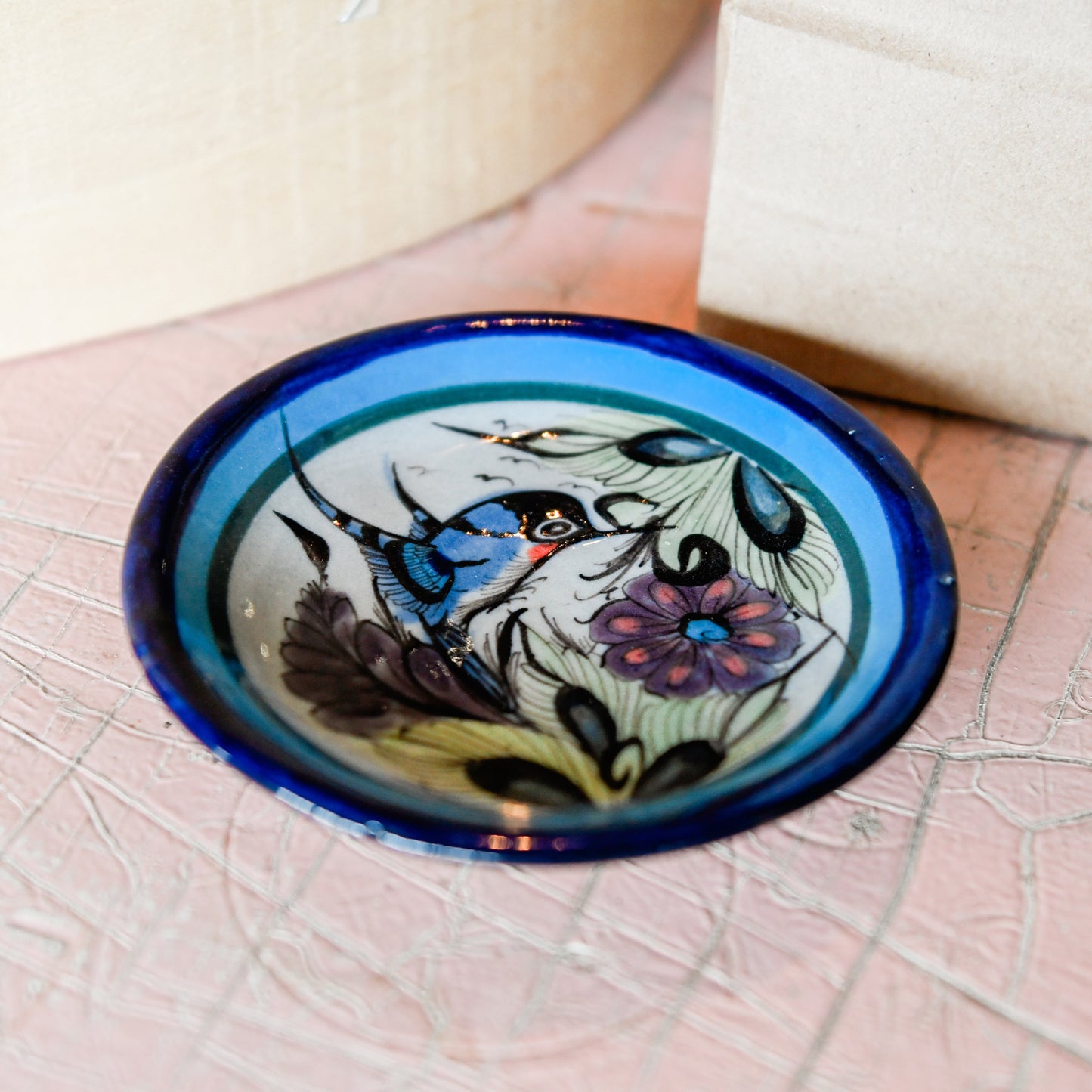 Wild Bird Small Plate/ Round Dish