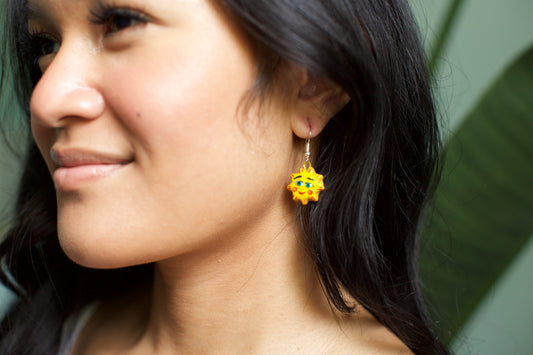 Sun Ceramic Earrings