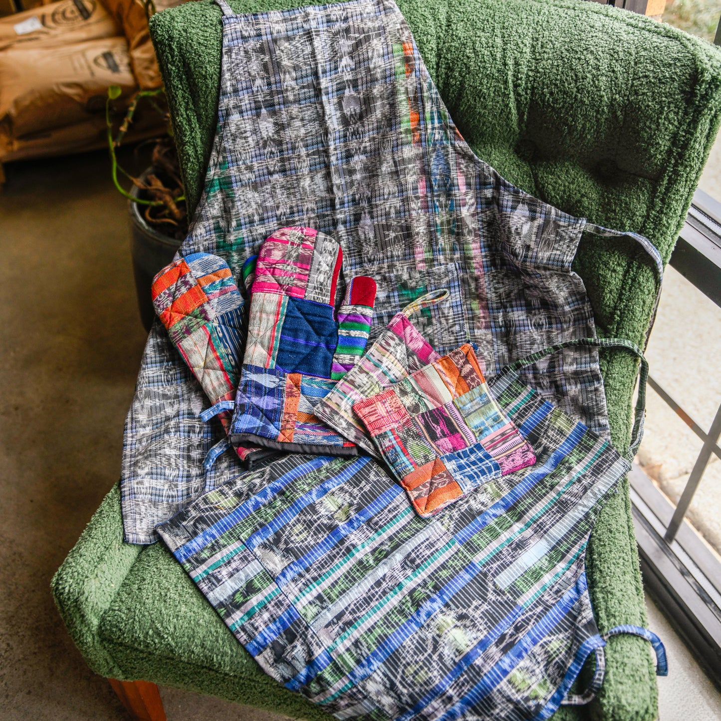 Patch oven mitts  Guatemalan Fair Trade